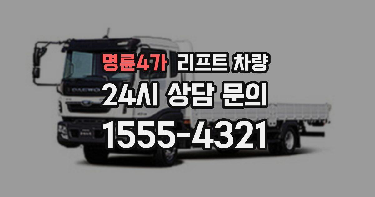 명륜4가 리프트 차량