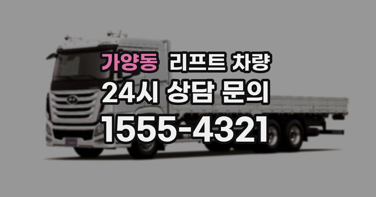 가양동 리프트 차량