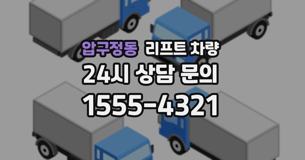 압구정동 리프트 차량