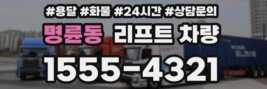 명륜동 리프트 차량