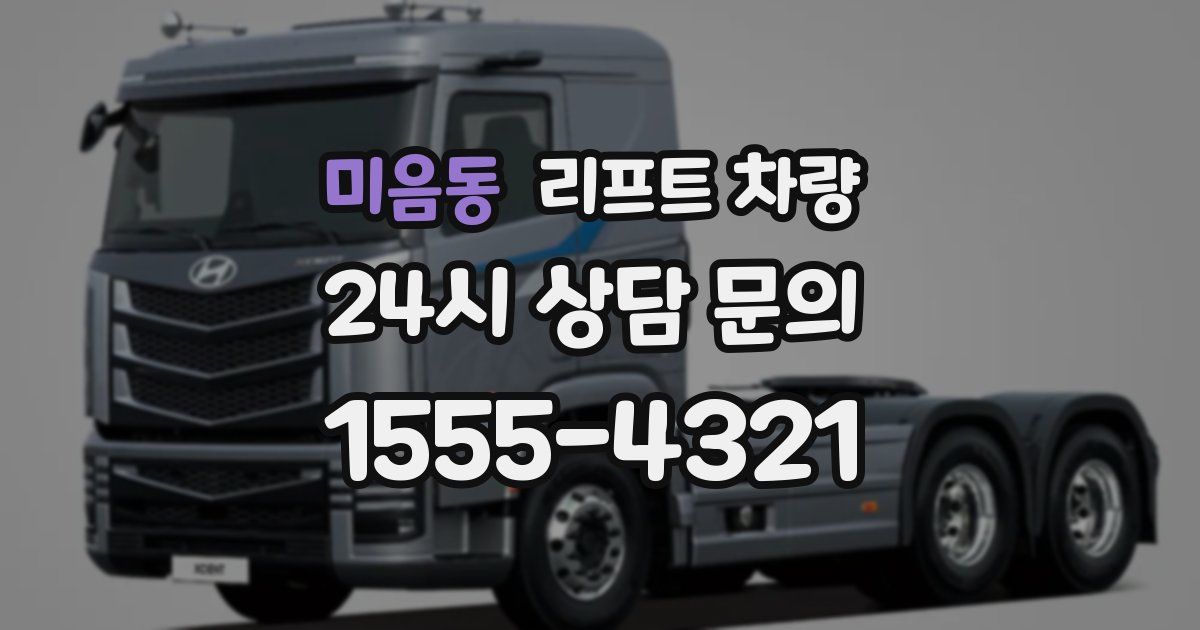 미음동 리프트 차량
