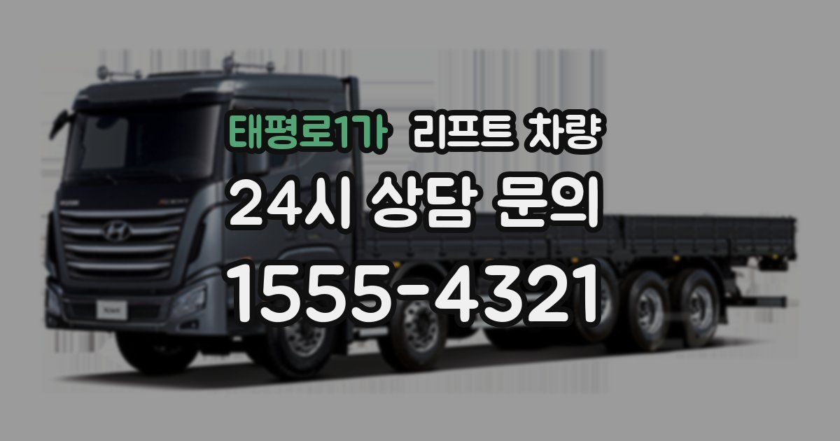 태평로1가 리프트 차량