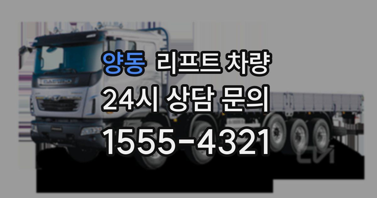 양동 리프트 차량