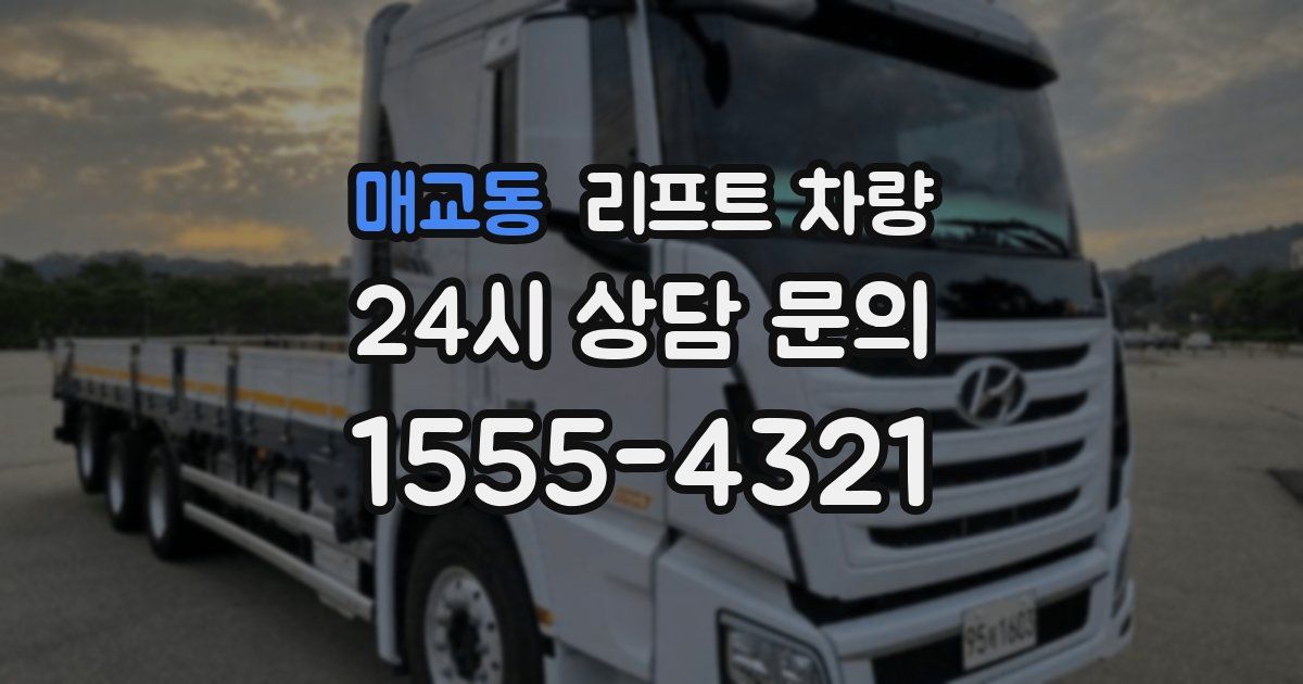 매교동 리프트 차량