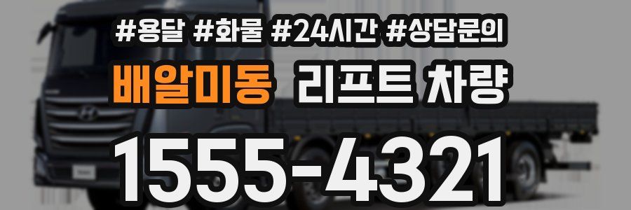 배알미동 리프트 차량
