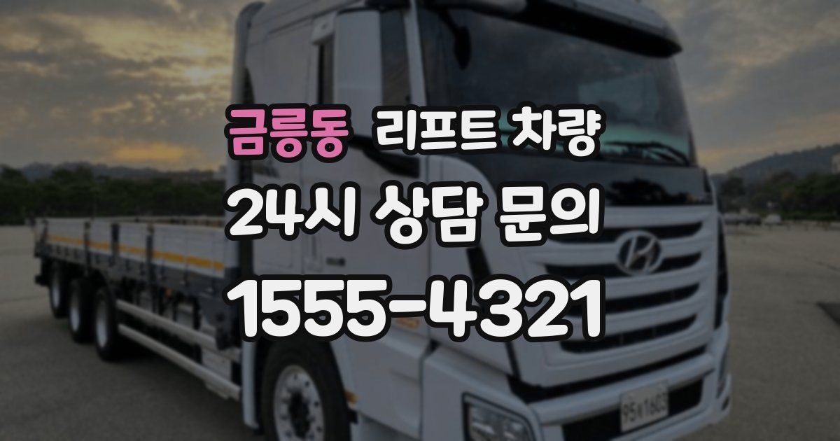 금릉동 리프트 차량