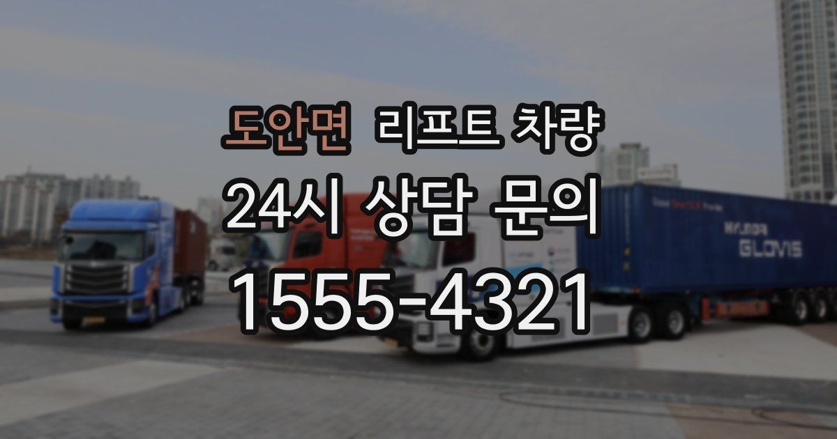 도안면 리프트 차량