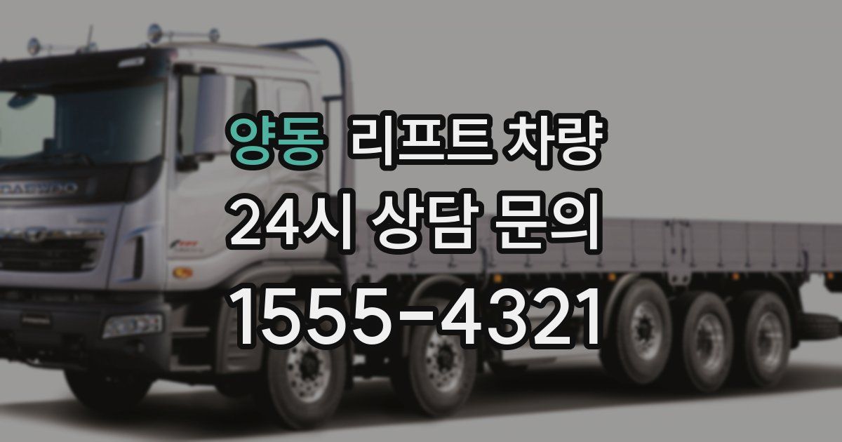 양동 리프트 차량