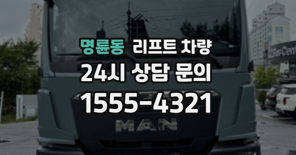 명륜동 리프트 차량