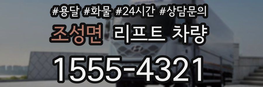 조성면 리프트 차량
