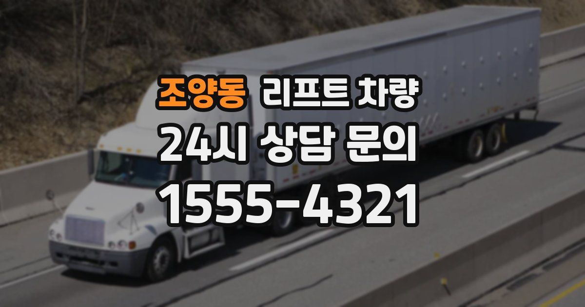 조양동 리프트 차량