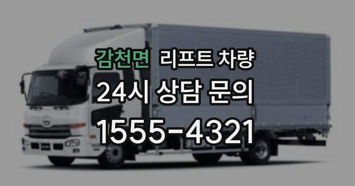 감천면 리프트 차량