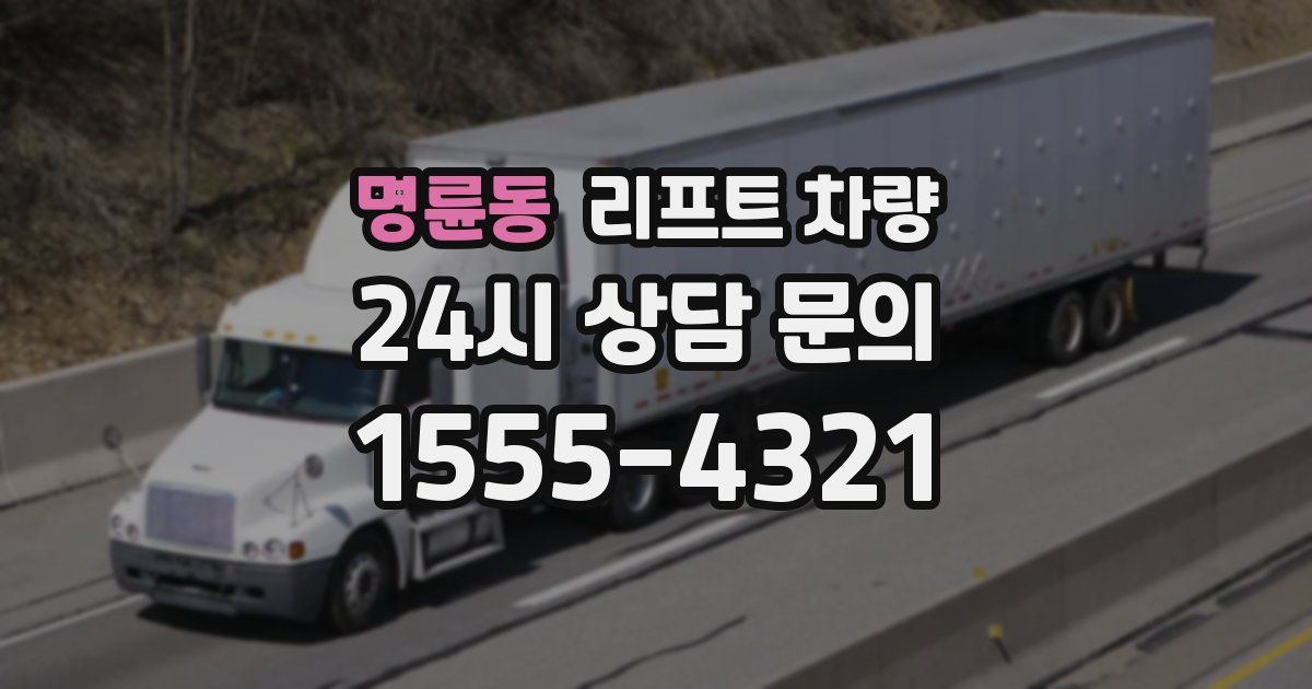 명륜동 리프트 차량