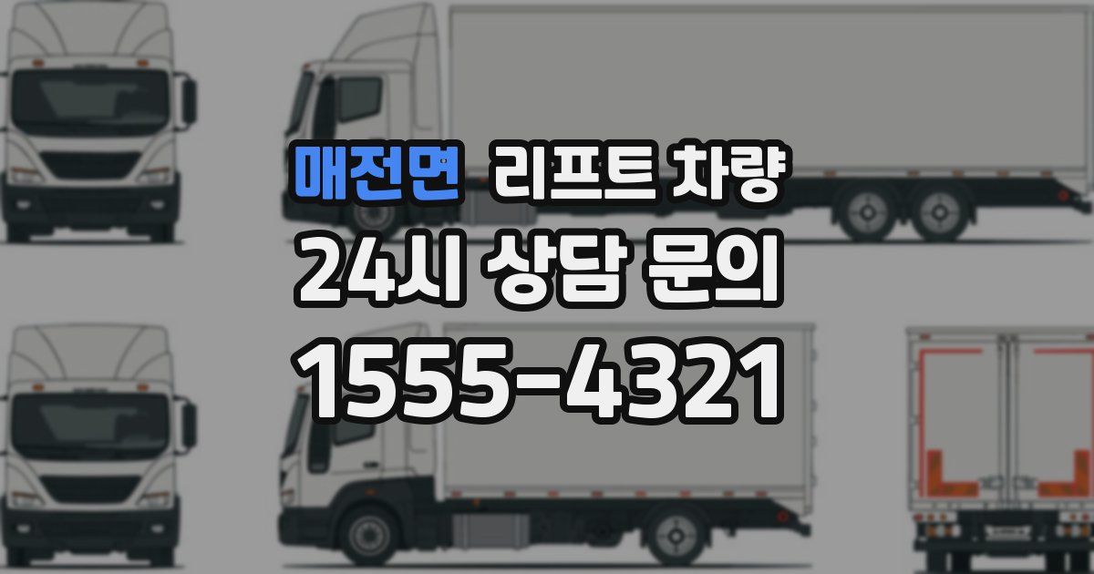 매전면 리프트 차량