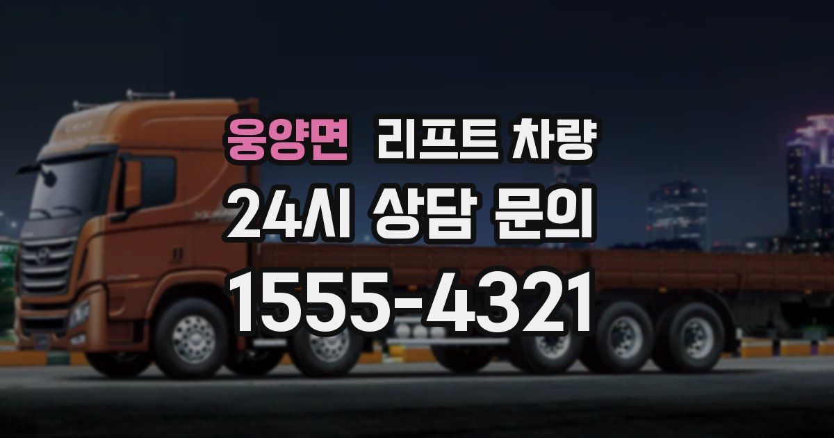 웅양면 리프트 차량