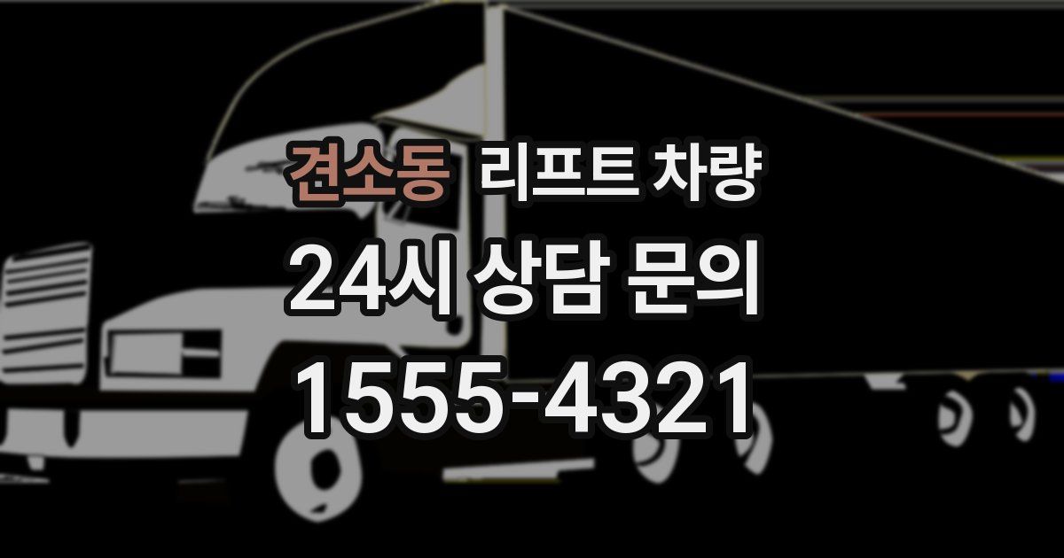 견소동 리프트 차량