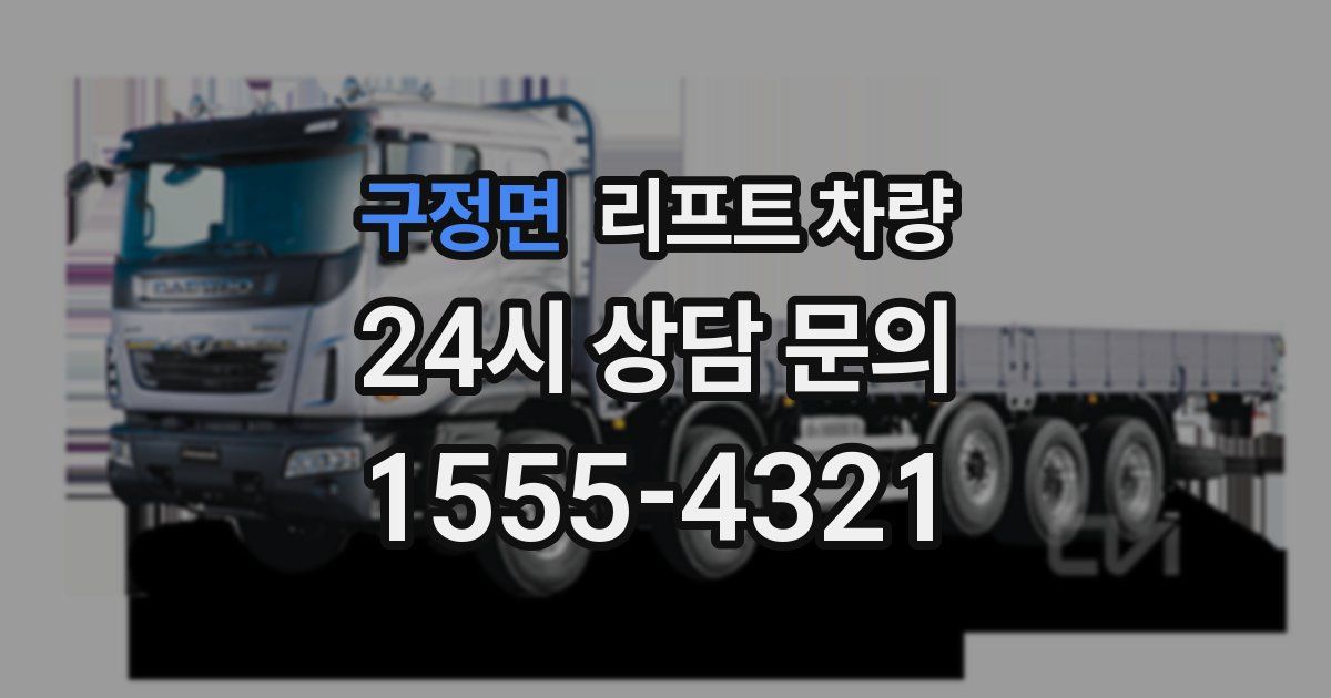 구정면 리프트 차량