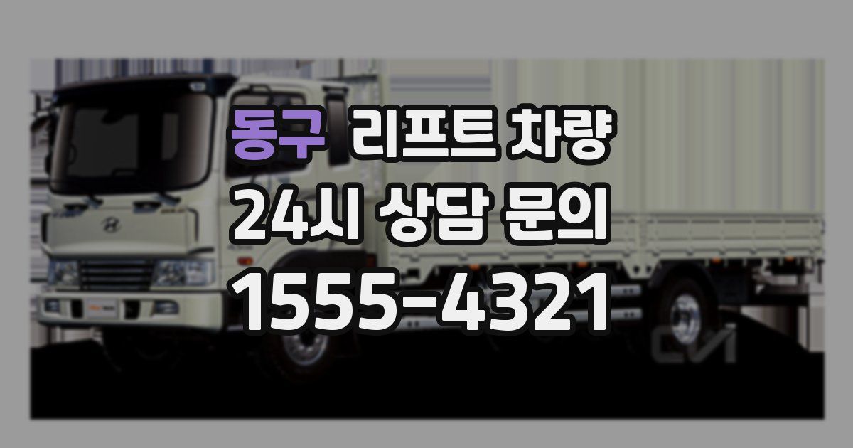 동구 리프트 차량