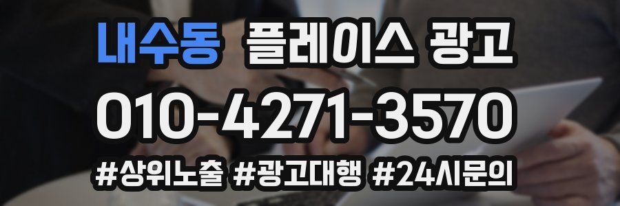 내수동 플레이스 광고