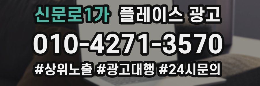 신문로1가 플레이스 광고