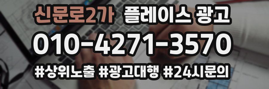 신문로2가 플레이스 광고