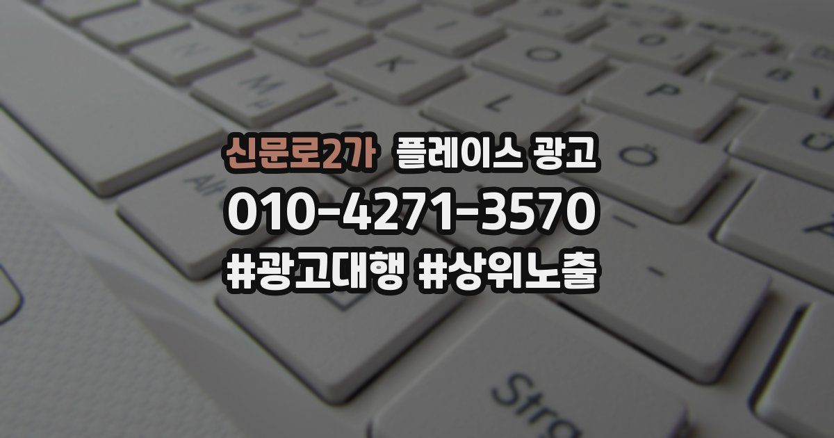 신문로2가 플레이스 광고