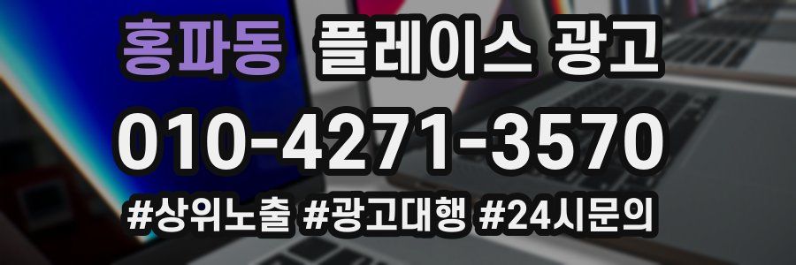 홍파동 플레이스 광고