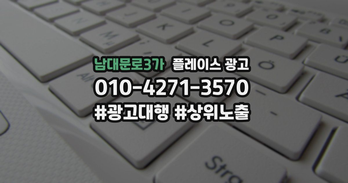 남대문로3가 플레이스 광고