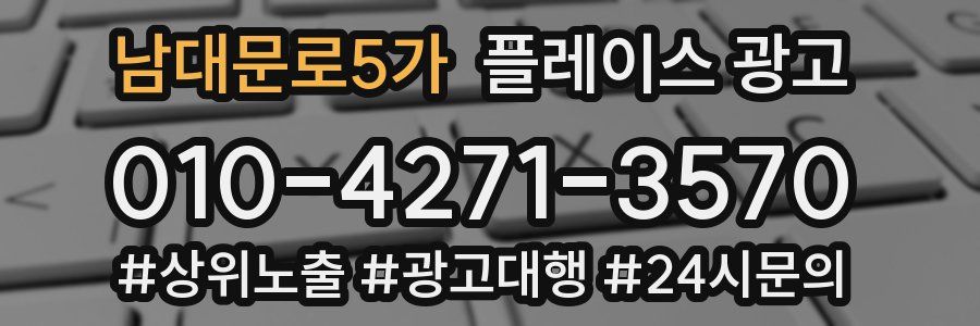 남대문로5가 플레이스 광고