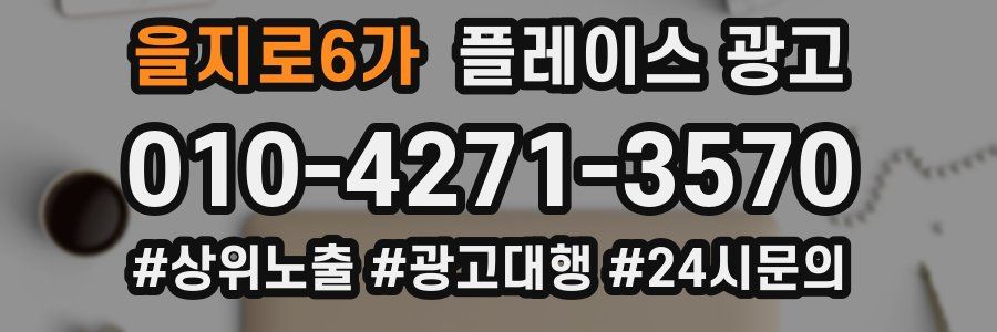 을지로6가 플레이스 광고