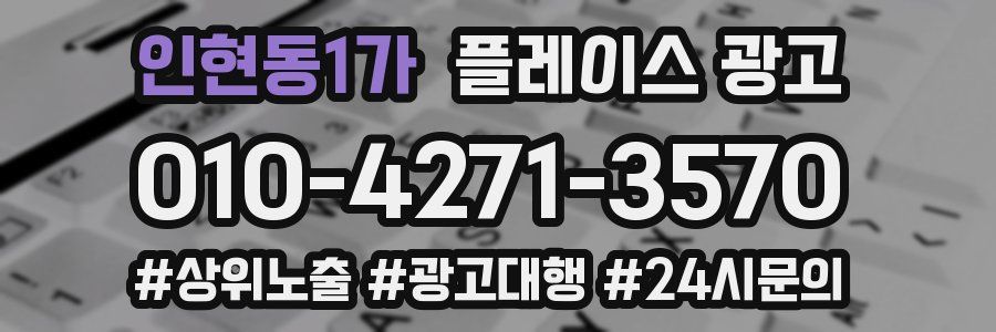 인현동1가 플레이스 광고