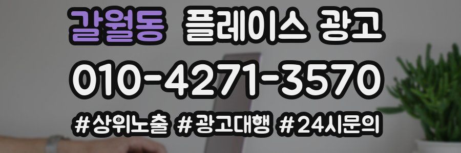 갈월동 플레이스 광고