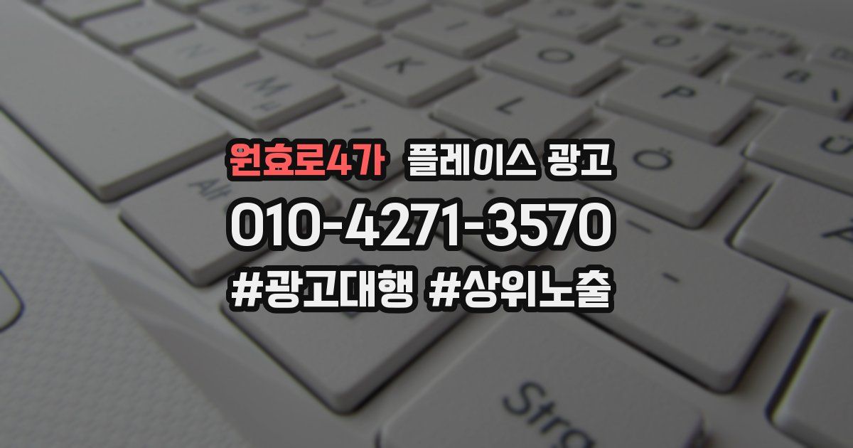 원효로4가 플레이스 광고