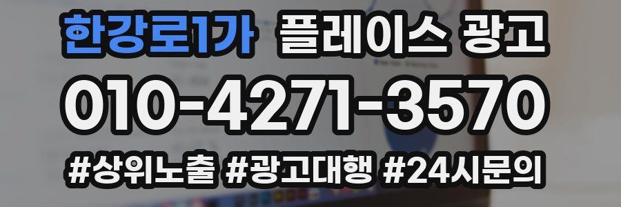 한강로1가 플레이스 광고