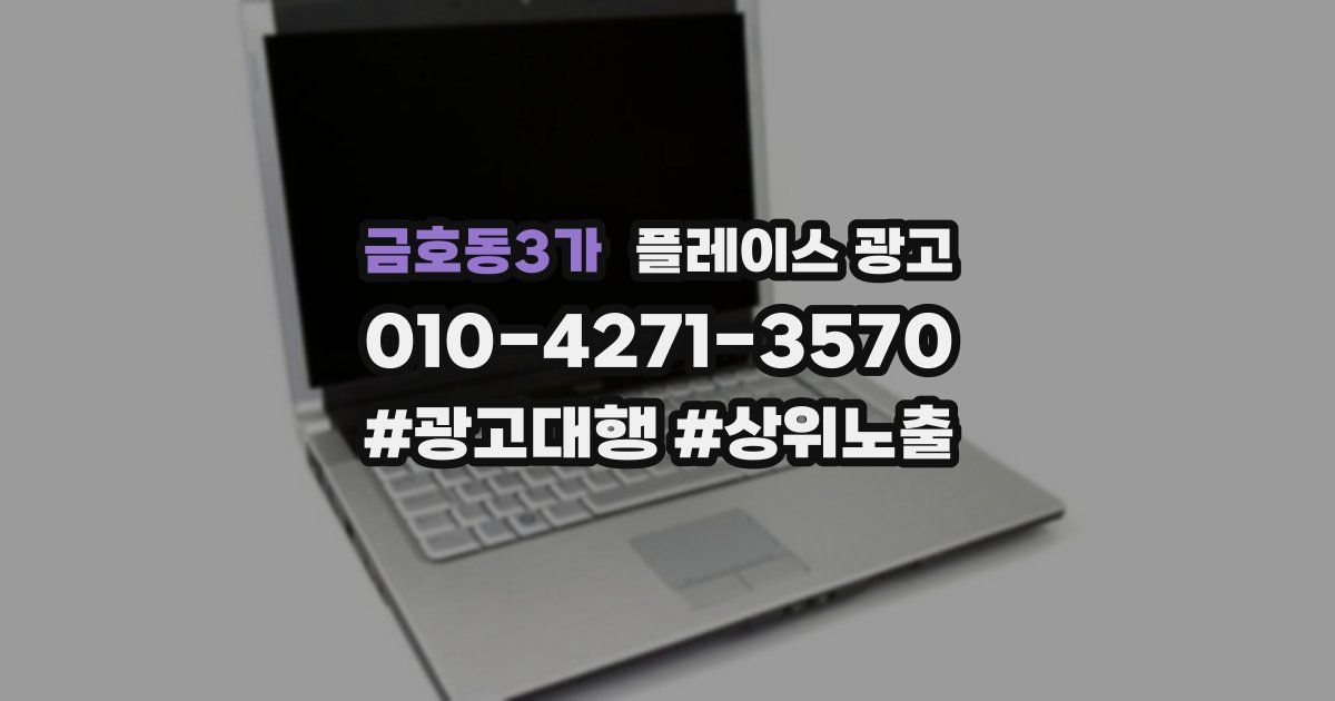 금호동3가 플레이스 광고