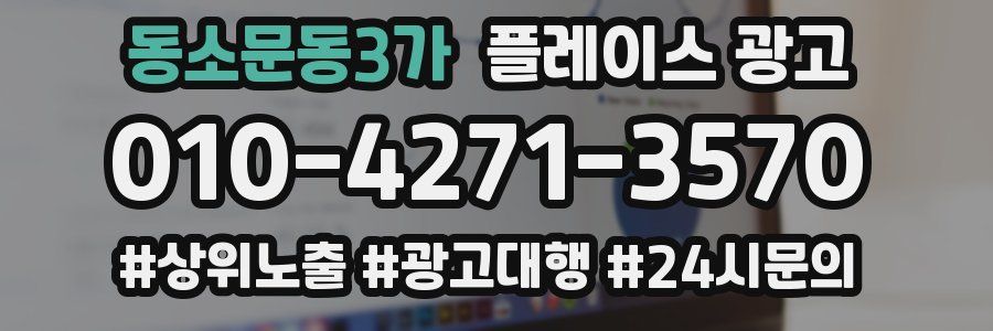 동소문동3가 플레이스 광고