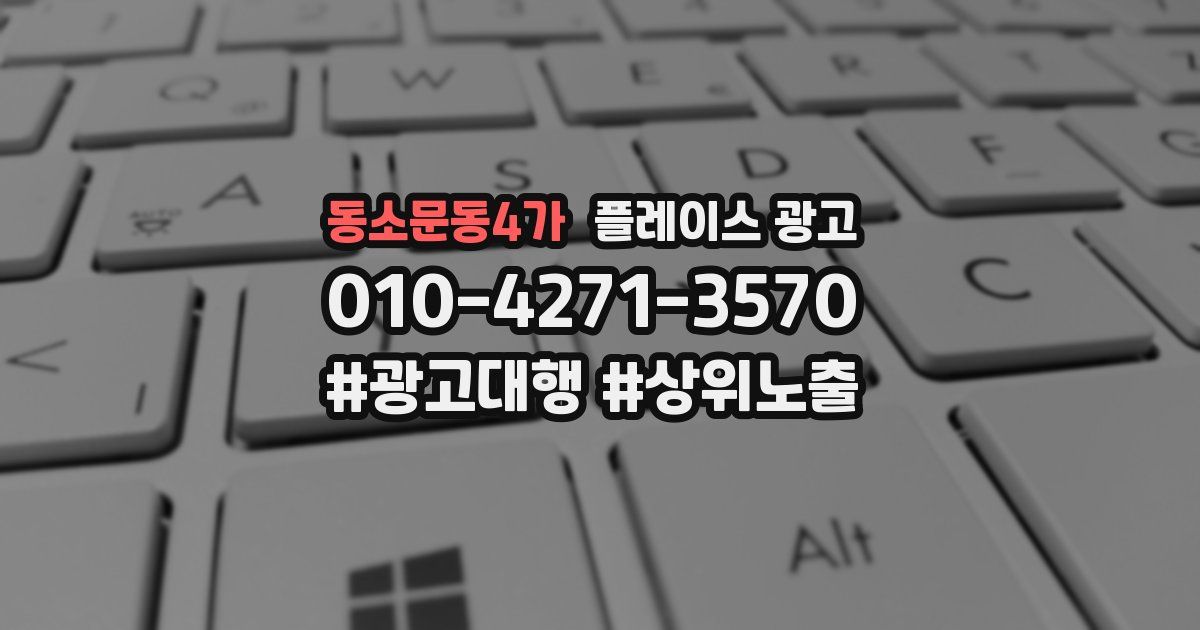 동소문동4가 플레이스 광고