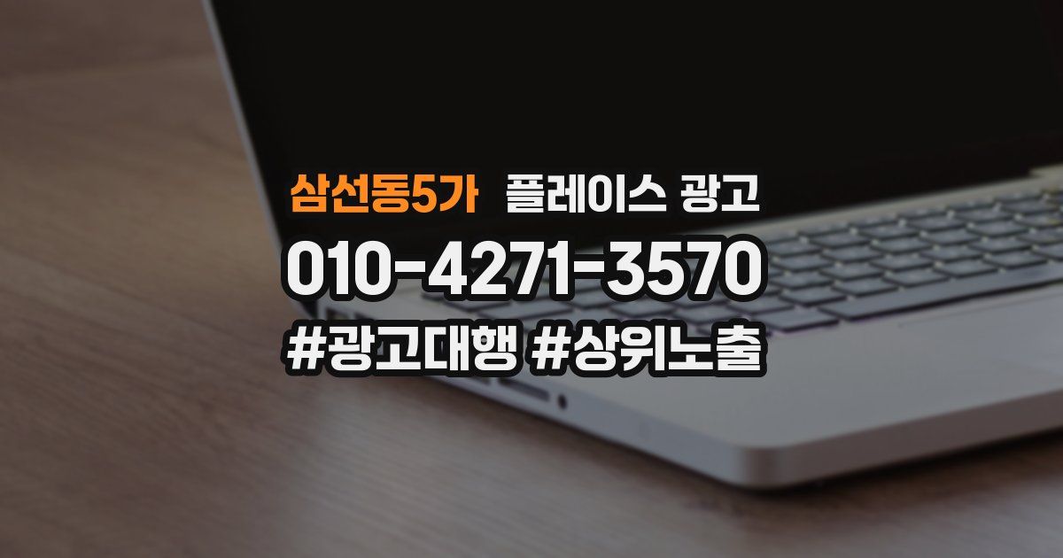 삼선동5가 플레이스 광고