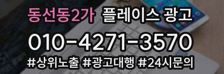 동선동2가 플레이스 광고