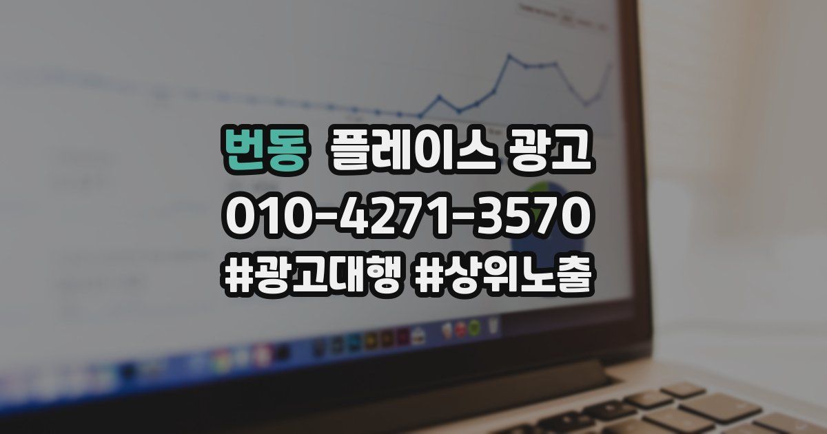 번동 플레이스 광고