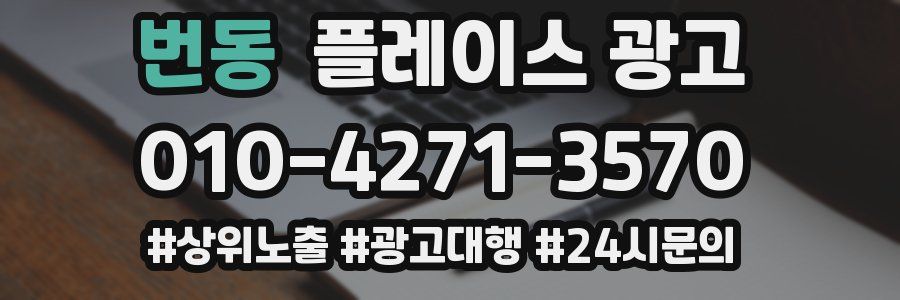 번동 플레이스 광고