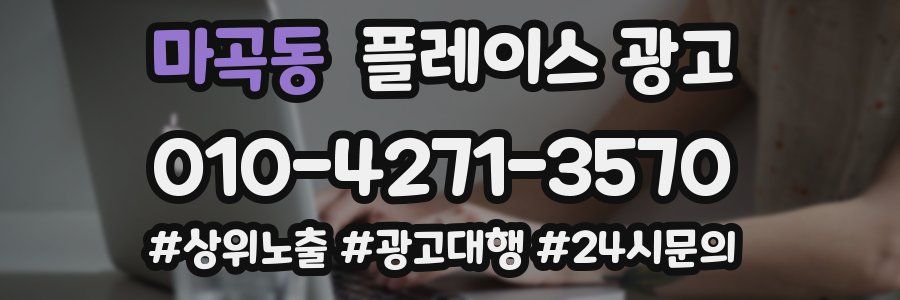 마곡동 플레이스 광고