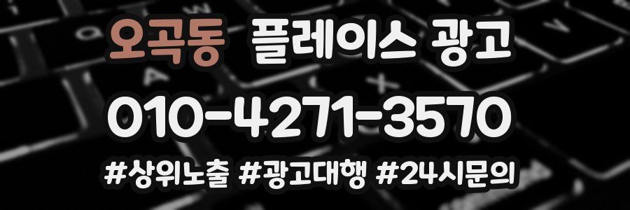 오곡동 플레이스 광고