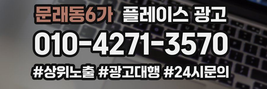 문래동6가 플레이스 광고