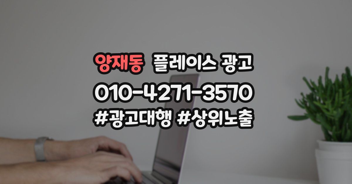 양재동 플레이스 광고