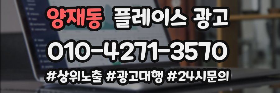 양재동 플레이스 광고