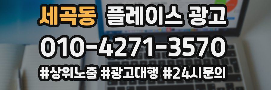 세곡동 플레이스 광고