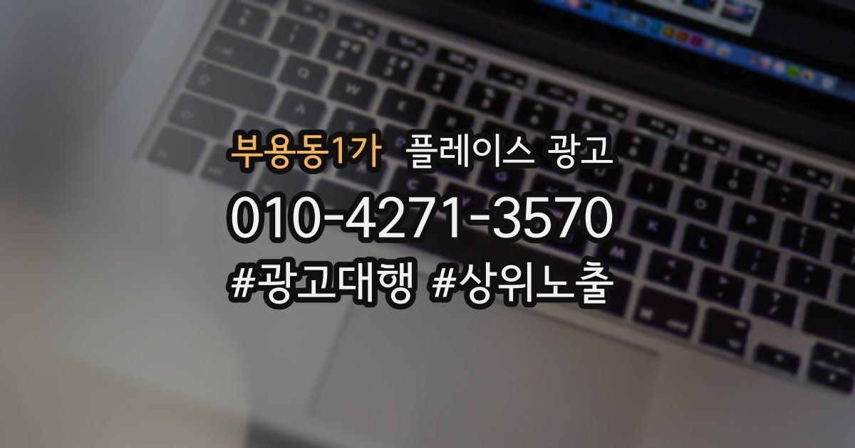 부용동1가 플레이스 광고