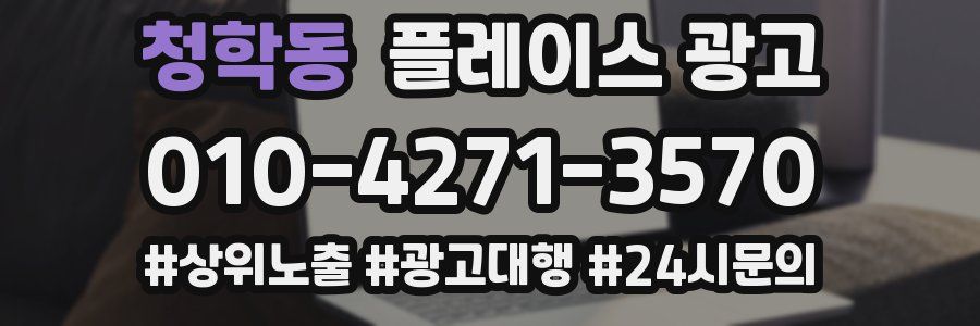 청학동 플레이스 광고