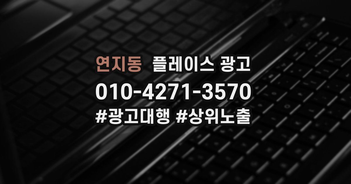 연지동 플레이스 광고